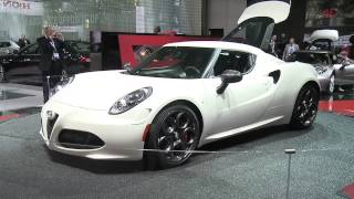 Alfa Romeo 4C Debuts at the 2014 New York Auto Show [upl. by Adyan]