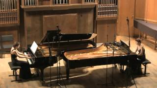 Brahms Sonata fmoll for two pianos  Anastasia amp Lubov Gromoglasova [upl. by Alta]