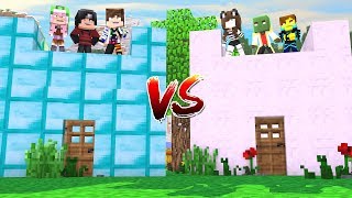 FORTALEZA DE DIAMANTE💎 VS FORTALEZA DE NUBE⛅  MINECRAFT [upl. by Haiacim]