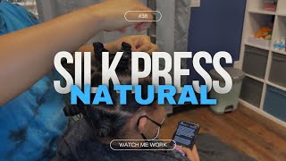 Silk Press on Natural Hair  WATCH ME WORK [upl. by Ahsaek]