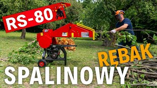 Rębak spalinowy 𝗥𝗦𝟴𝟬 o mocy 𝟲 𝗞𝗠  do cięcia drewna na kawałki [upl. by Walford249]