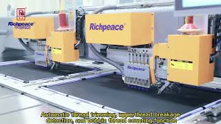 Richpeace Automatic Perforation and Sewing Machine （6punchingknife  Singleneedle sewing） [upl. by Lebazi]