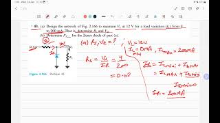 SolutionQ43Chapter 2Zener diodeRobert boylestad Electronics book [upl. by Kraus724]