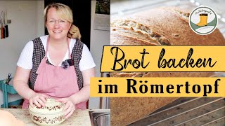 Einfaches 🍞 Mischbrot mit knuspriger Kruste im Römertopf  🥪 kann jeder [upl. by Lemert]