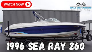 1996 SeaRay 260 Walkaround and Review [upl. by Genesa]