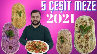 Yılbaşında Meze Tarifleri  HUMUS  HAVUÇ TARATOR MOR LAHANA  KABAKLI MEZE  New Year Appetizers [upl. by Nirak529]