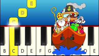 5 Heel Eenvoudige Sinterklaas Liedjes  Piano tutorial [upl. by Hanah626]