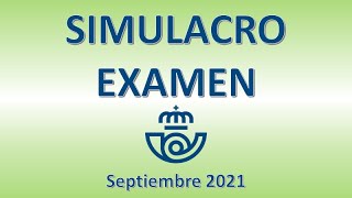 Simulacro Examen repartoPrimera parte Septiembre 2021 │ Oposiciones Correos 2021 [upl. by Mikeb603]