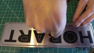 Etching Aluminum Name Plates [upl. by Coppock]