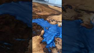 Pub table epoxy epoxytable rivertable liveedge woodworking furniture homedecor walnut art [upl. by Shanan]