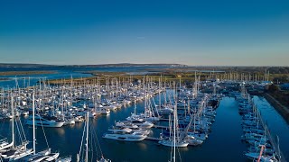 Lymington Harbour New Forest Drone 4K [upl. by Nibroc732]