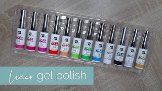 REVIEW  Swatching Nail Art Liner Gels from Ali Express [upl. by Aiderfla]