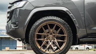 Toyota Landcruiser 300 series 22 inch wheels custom made 22” rims toyota landcrusier youtube [upl. by Aihcsrop]