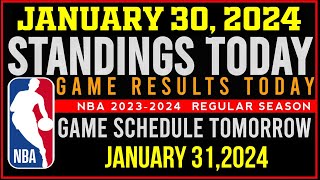 NBA Standings today  NBA games today 30 January 2024 [upl. by Niret]