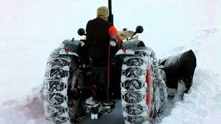 Halftrack Bolinder munktell 36 making a ploughed road FULL HD [upl. by Orecul]