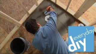 How to Install a Tileable Shower Base  Buildipedia DIY [upl. by Carberry519]