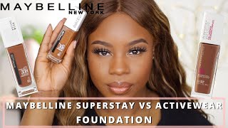 MAYBELLINE SUPERSTAY 24 HR VS ACTIVE WEAR 30 HR Foundation  Review amp Wear Test  Oily Skin  Brown [upl. by Umeh395]