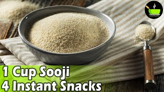 5 Minute Easy Snacks Recipe  Evening Snacks  Lockdown Recipes  Sooji Recipes  Instant Snacks [upl. by Gabbey341]