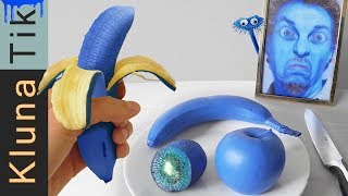 Eating BLUE FRUIT Kluna Tik Dinner  ASMR eating sounds no talk [upl. by Laurena]