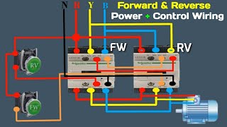 Reverse forward motor control circuit diagram  reverse forward power wiring [upl. by Holcman]