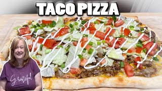 TACO PIZZA A Pizza full of Taco Flavorings amp Toppings [upl. by Eirrehs]