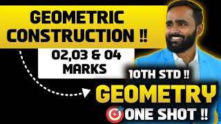 10th STD GEOMETRY4Geometric ConstructionsONE SHOTPRADEEP GIRI SIRBOARD EXAM 2024 [upl. by Ahslek]