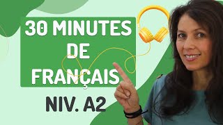 DIALOGUES EN FRANÇAIS Niveau A2  30 min avec PDF 🎧 [upl. by Saddler]