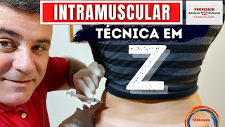 INTRAMUSCULAR TÉCNICA EM Z AULA PRÁTICA [upl. by Assyla489]