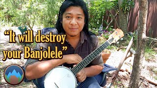 Can you put METAL strings on Ukulele Banjo Banjolele [upl. by Nysa]