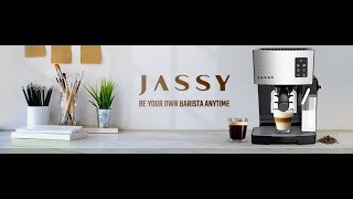 Espresso Coffee Machine amp Cappuccino Maker with Milk Tank JASSY JS100 [upl. by Lohrman355]