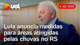 🔴 Lula fala ao vivo e anuncia medidas para cidades atingidas pelas chuvas no RS acompanhe [upl. by Couhp]