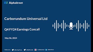 Carborundum Universal Ltd Q4 FY202324 Earnings Conference Call [upl. by Elayor]