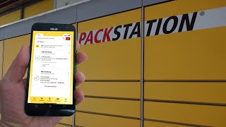 DHL Packstation Paket abholen mit App  Anleitung [upl. by Mora]