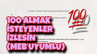 11Sınıf Kimya 1Dönem 1Yazılı [upl. by Anwahsit465]