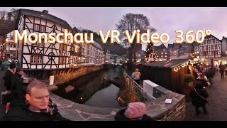 Monschau ein Bummel durch den schönen Weihnachtsmarkt in einem 360° Video  Samsung Gear 2016 [upl. by Scotty422]