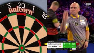 NINE DARTER A SECOND NINEDARTER IN 24 HOURS Darius Labanauskas strikes perfection at Ally Pally [upl. by Stempien]