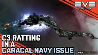 CARACAL NAVY ISSUE  Cheap Solid C3 Ratting  EVE Online [upl. by Eelrefinnej]