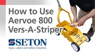 How to Use the Aervoe 800 VersAStriper Aerosol Paint Striping Machine  Seton Video [upl. by Photina878]