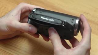 Panasonic Camcorder HCV180 Kurzer Test Review Unboxing Deutsch german [upl. by Accisej]