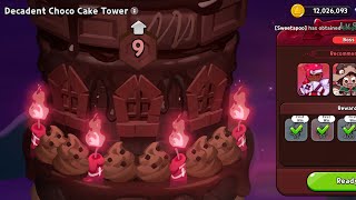 Decadent choco cake tower tray 9 f2p guide no storm bringer Cookie Run kingdom [upl. by Ydeh]