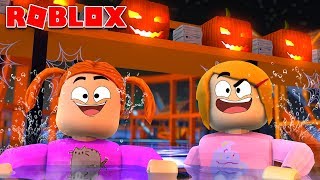 Roblox Roleplay Halloween Waterpark With Molly amp Daisy [upl. by Marina]