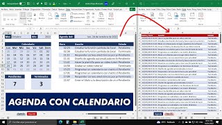 Cómo Hacer una AGENDA Automatizada e Interactiva en Excel con Calendario [upl. by Solakcin652]