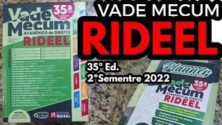 Vade Mecum Acadêmico de Direito RIDEEL 35ª Edição 2º semestre de 2022 com Planner [upl. by Ahsaeym]