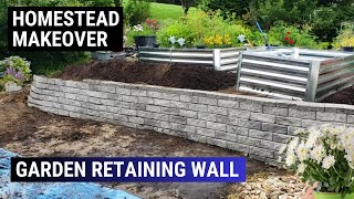 Homestead Makeover Begins The Garden Retaining Wall Project  Phase 1 [upl. by Aleyak]