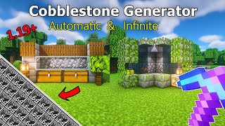 Minecraft Best AUTOMATIC Cobblestone Generator 120 Survival  Bedrock  Java [upl. by Gilder]