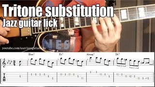 Tritone substitution guitar lick  4  Dorian mode amp Db7 arpeggio [upl. by Solim]