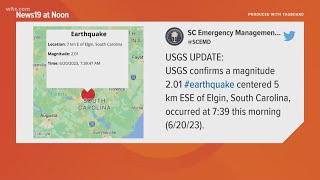 20 earthquake strikes in South Carolina [upl. by Concettina736]