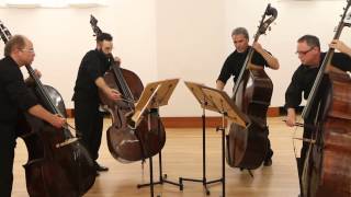 SILLAGES  pour quatuor de contrebasses  composé par Veronika Krausas  double bass quartet [upl. by Vada]