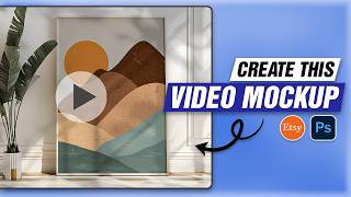 Create Custom Wall Art Video from Video Mockup Templates  Portrait Wall Art with Plan [upl. by Anerom]