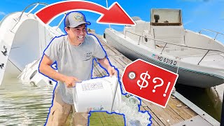 How I Acquired a Sunken Boat for FREE AND Got it Running [upl. by Enaillil]